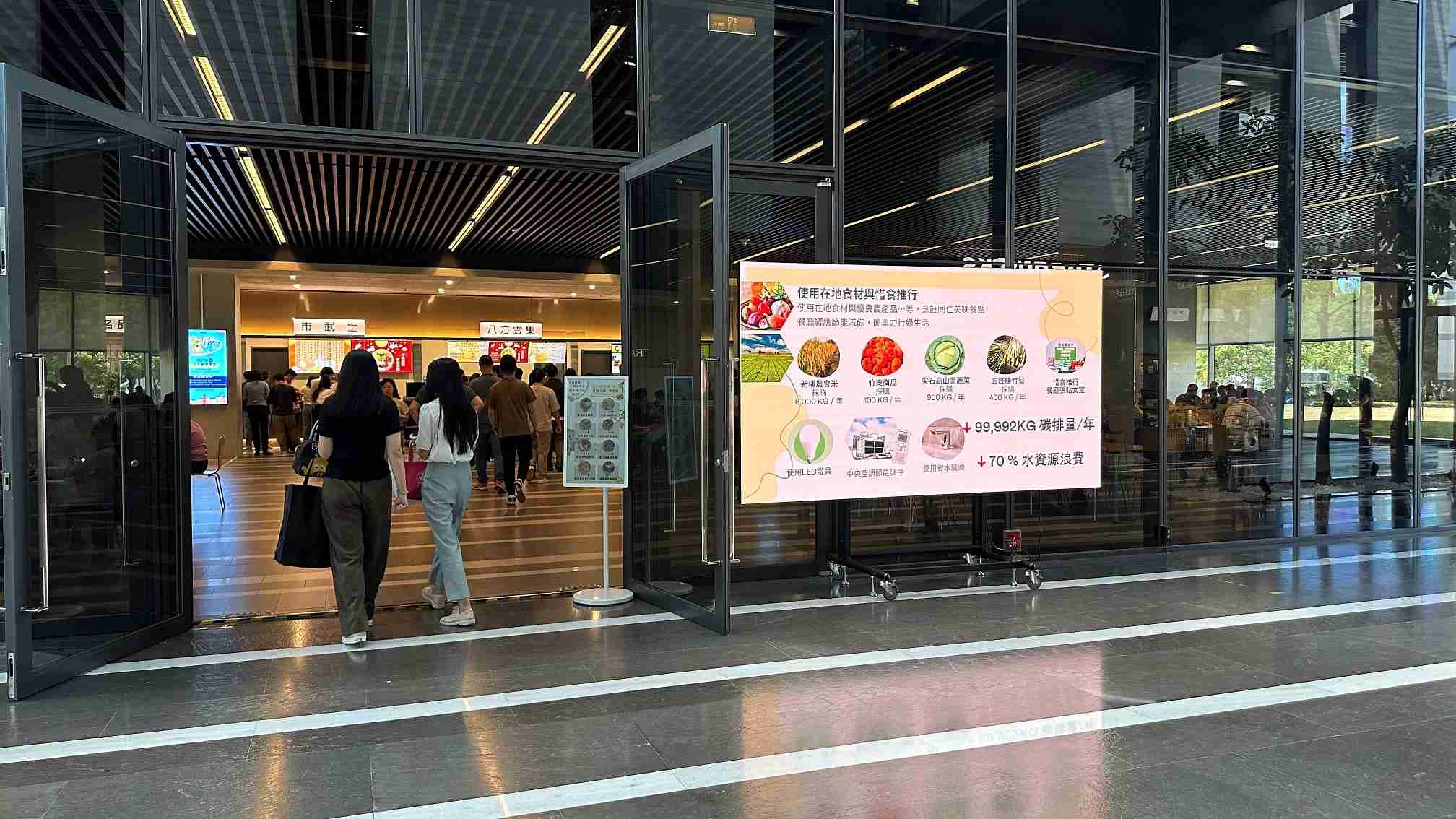  NG大舞台从日常办公环境出发，，，于总部大楼员工餐厅推广低碳饮食、、、、发起减碳挑战等，，由内而外引导员工反思及改变个人日常行为，，，将公司转型成推动永续发展的重要场域